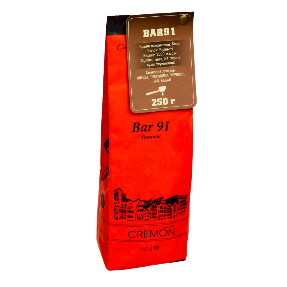 bar91cgg Кава зернова БАР91 КЕНІЯ Кіріньягі, 250г - Зображення 1