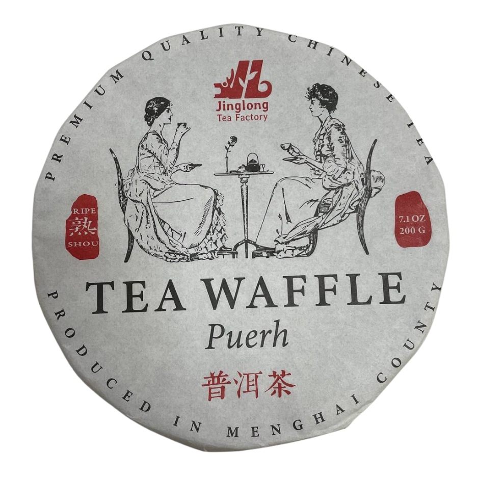 shu-puer-czin-lun-waffle-2020 Шу Пу Ер Цзин Лун Waffle, 2024р, 200 гр - Зображення 1